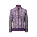 Striped Jacquard Half-Zip Sweater