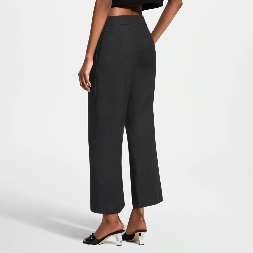 Leather Tie Mikado Pants