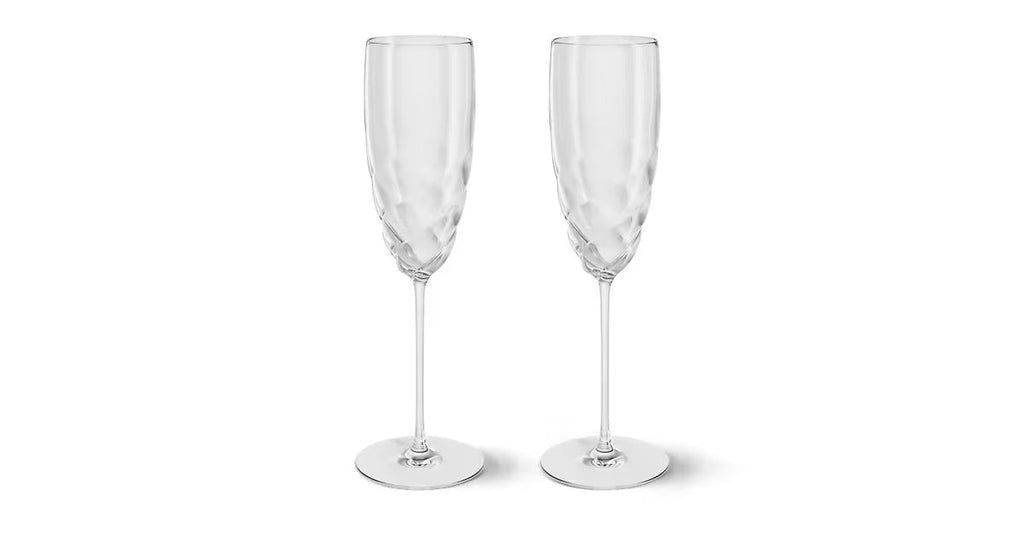 Twist Set of 2 Champagne Glass H25