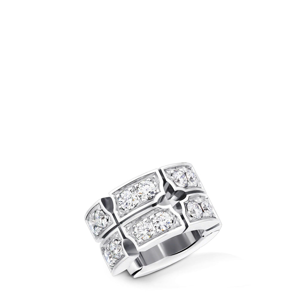 Tumbler Earcuff, White Gold and Diamonds
