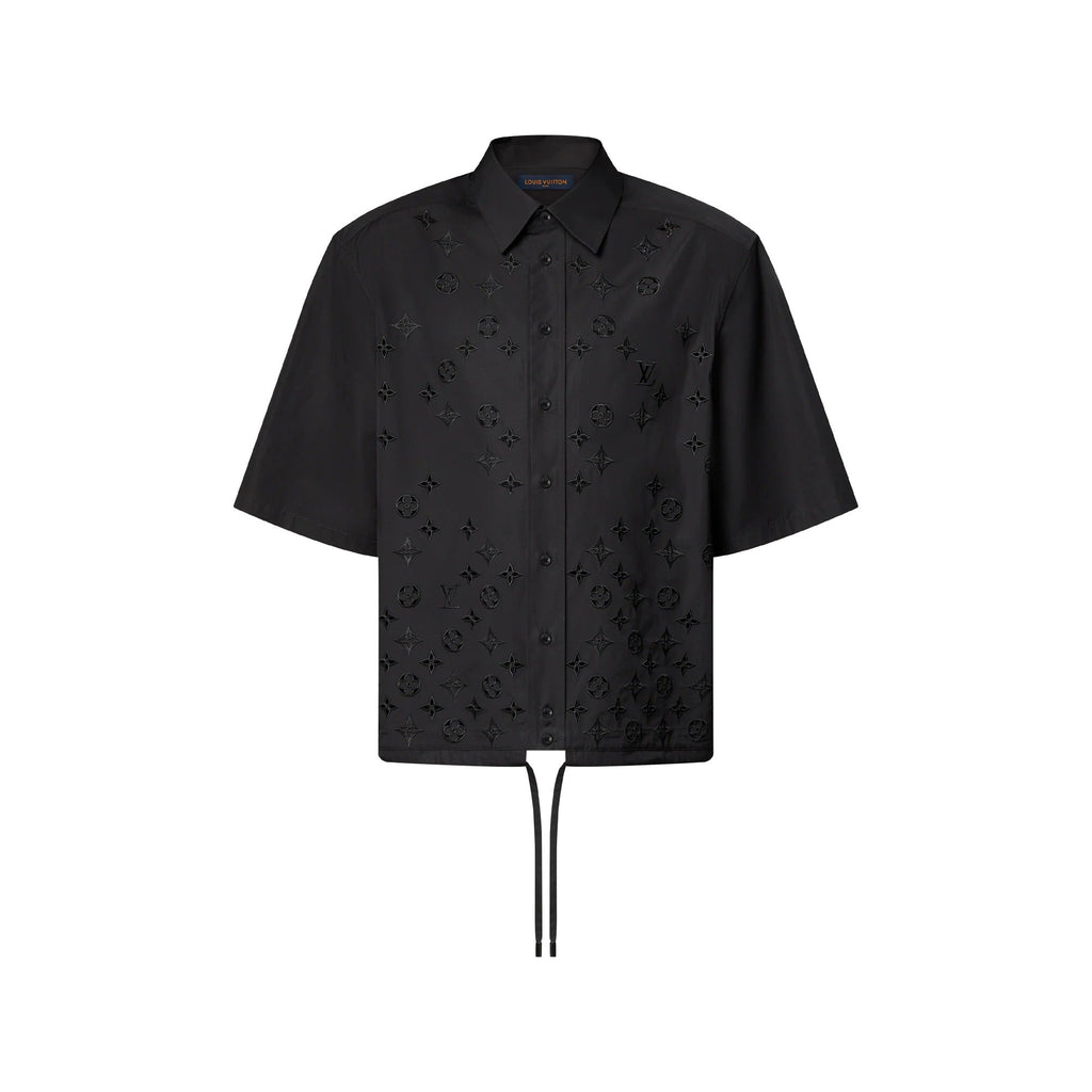 Monogram Flowers Embroidered Short-Sleeved Shirt