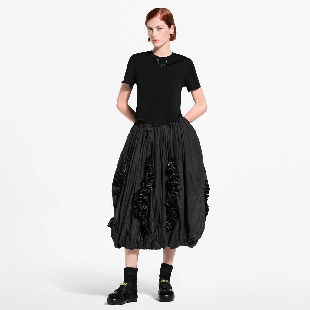 Ruffle Trim Balloon Skirt