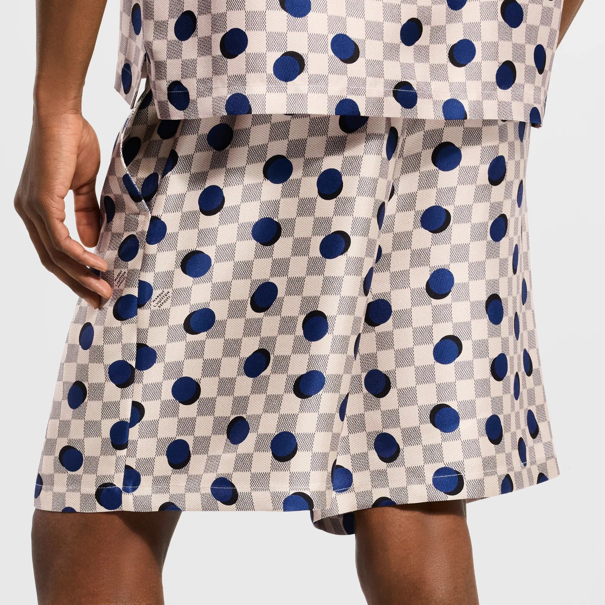 Damier Silk Shorts