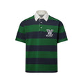 Striped Short-Sleeved Polo Shirt
