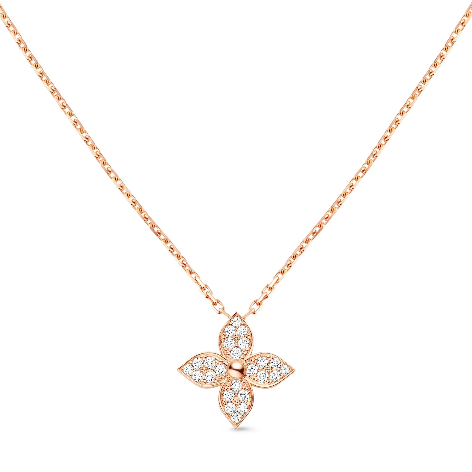 Idylle Blossom Pendant, Pink Gold And Diamonds