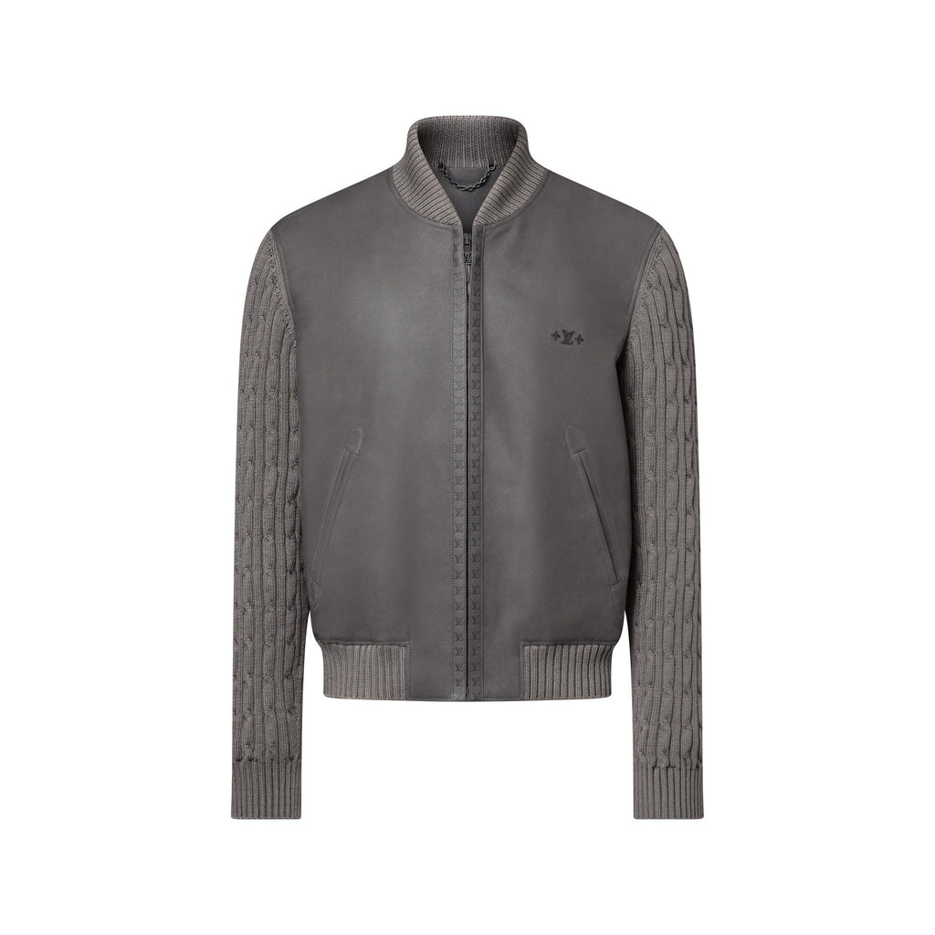 Mixed Suede And Knit Blouson