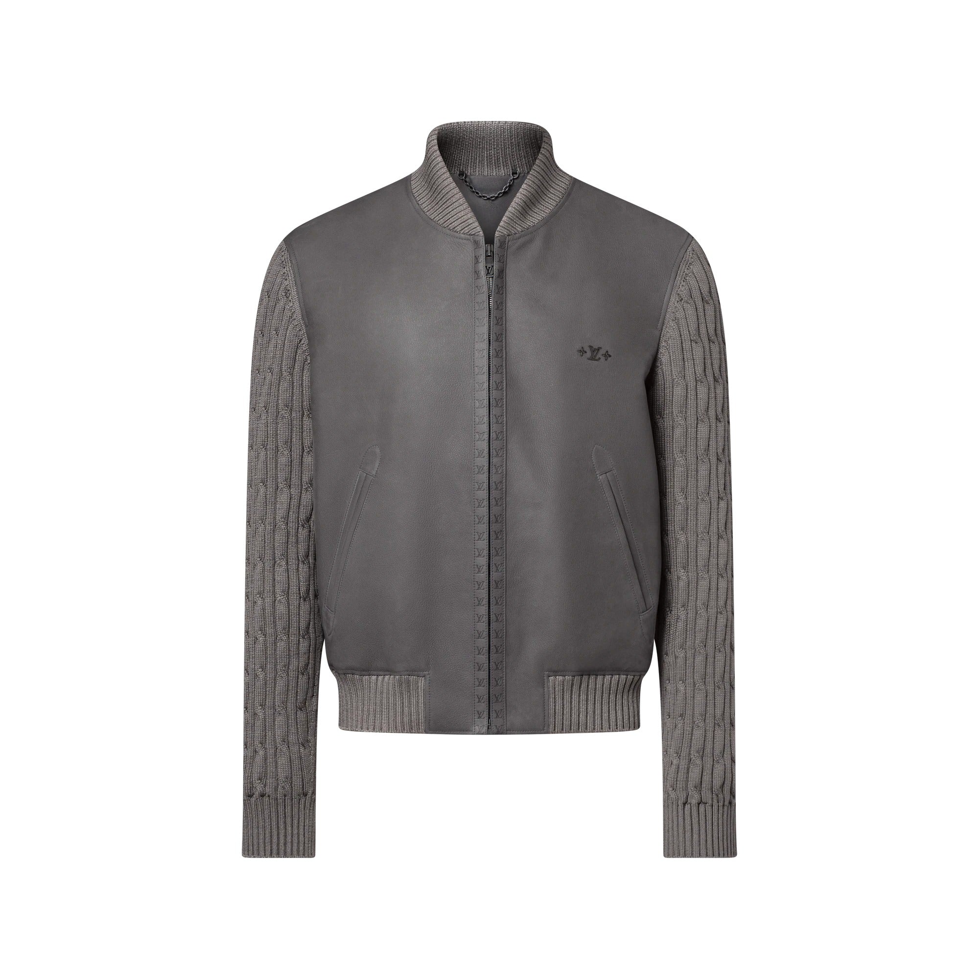 Mixed Suede And Knit Blouson