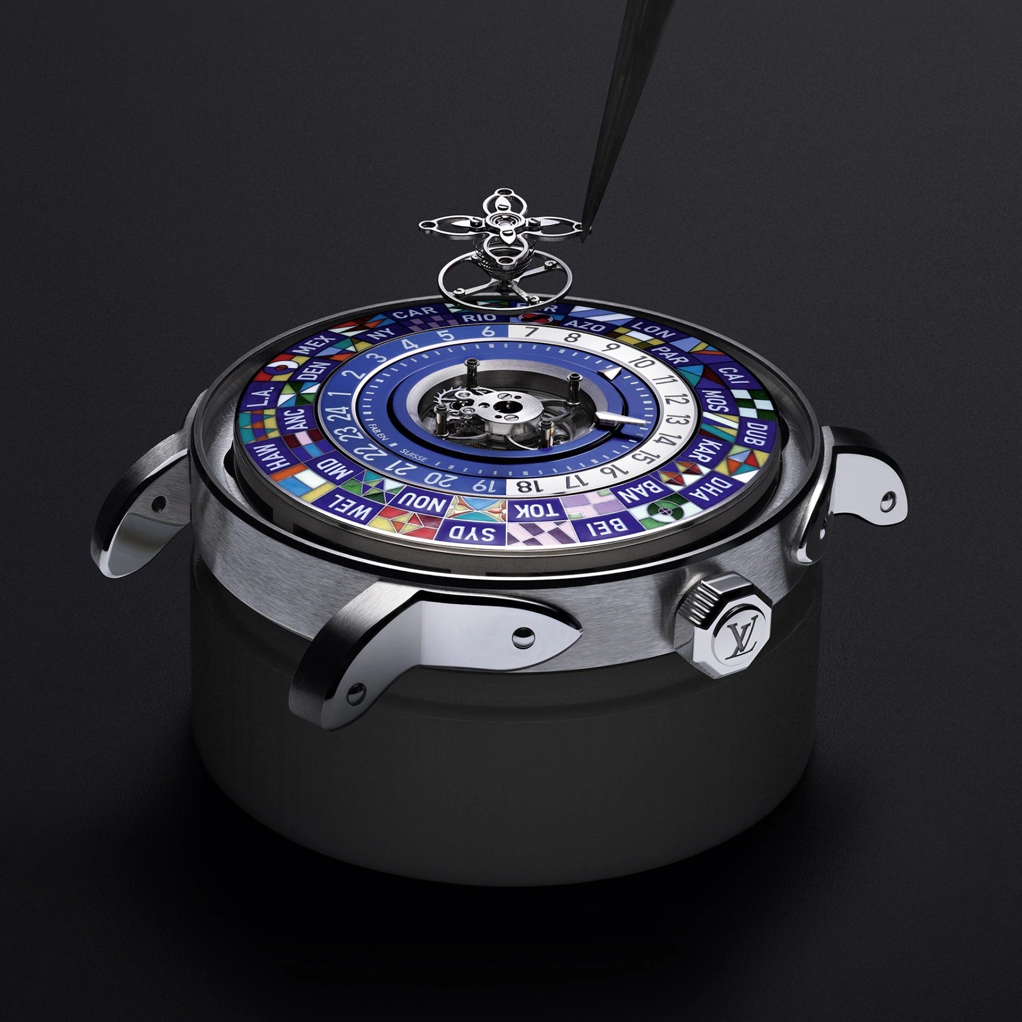 Louis Vuitton Escale Worldtime, Automatic, 40mm, Platinum