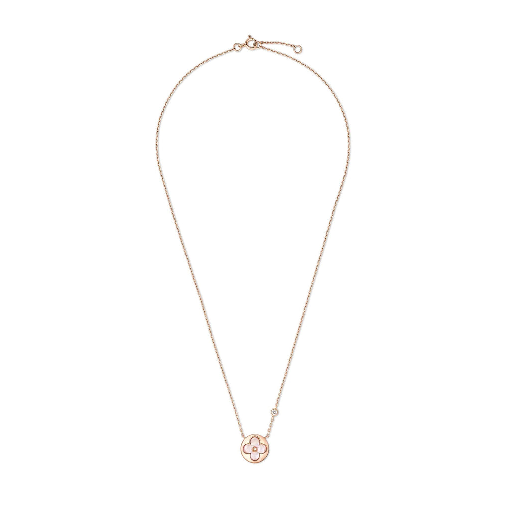 Color Blossom BB Sun Pendant, Pink Gold, Pink Mother-of-Pearl and Diamond