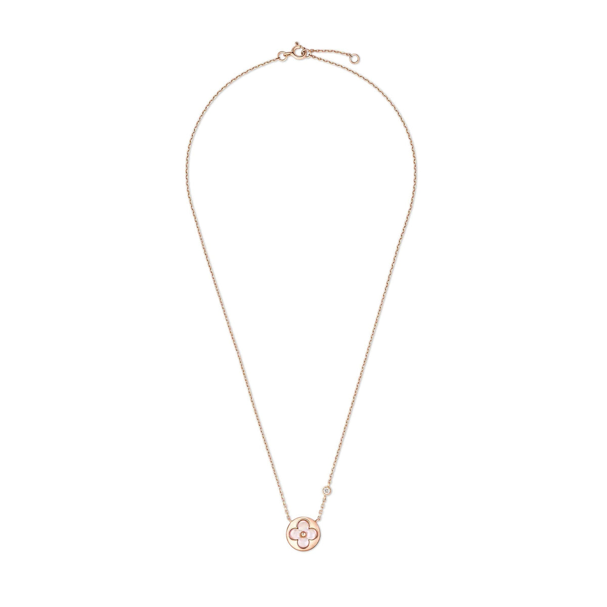 Color Blossom BB Sun Pendant, Pink Gold, Pink Mother-of-Pearl and Diamond