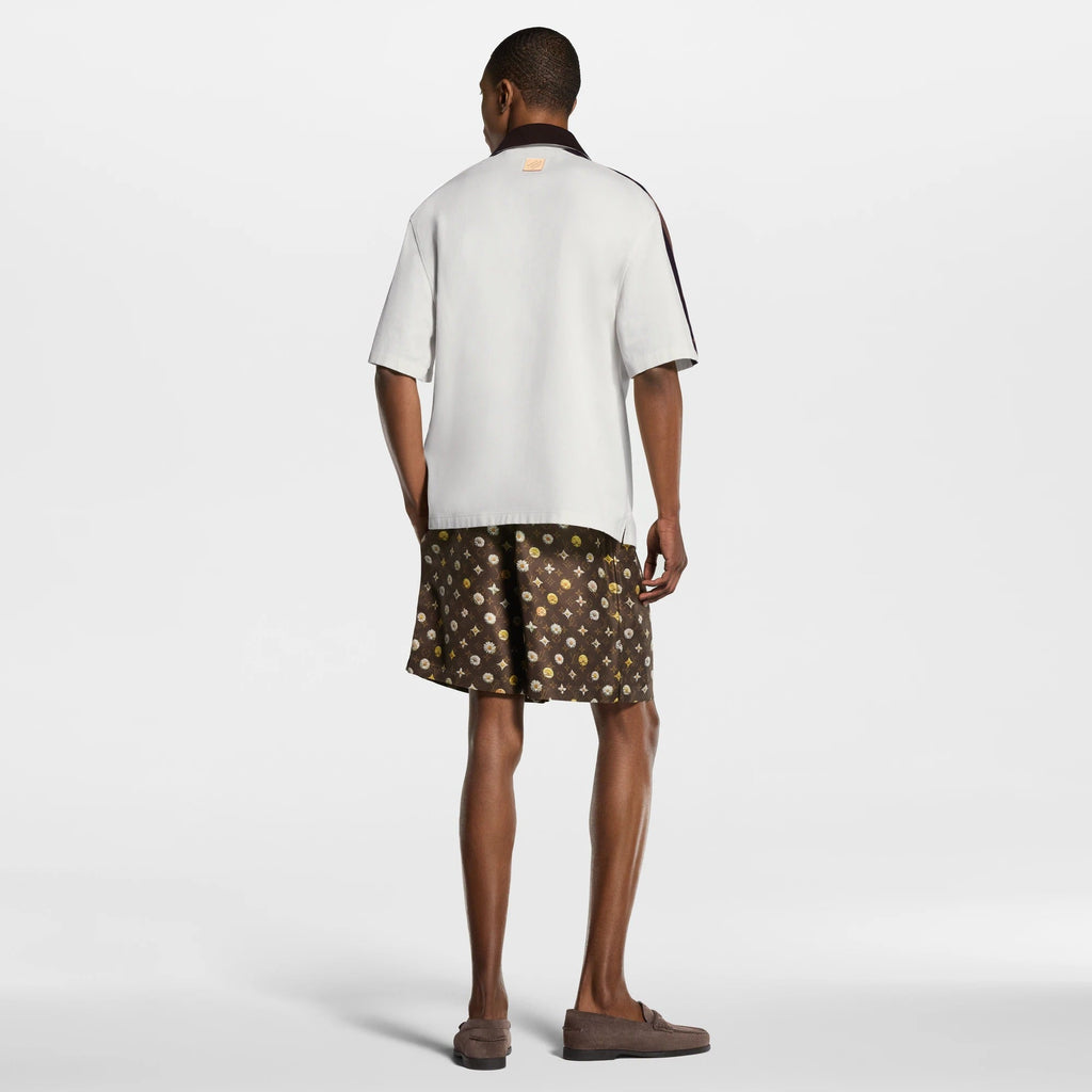 Monogram Printed Silk Shorts