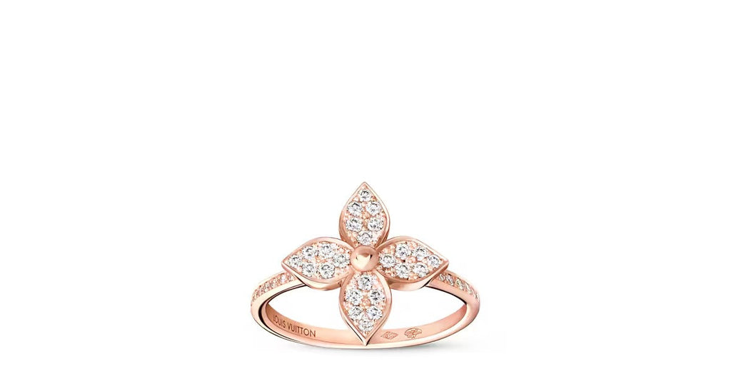 Idylle Blossom Ring, Pink Gold and Diamonds