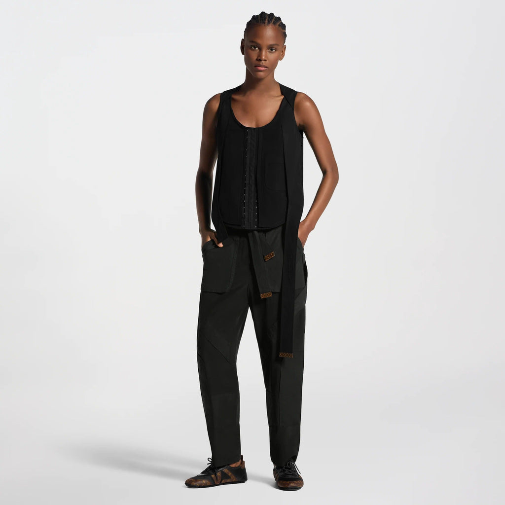 Poplin Insert Silk Cargo Pants