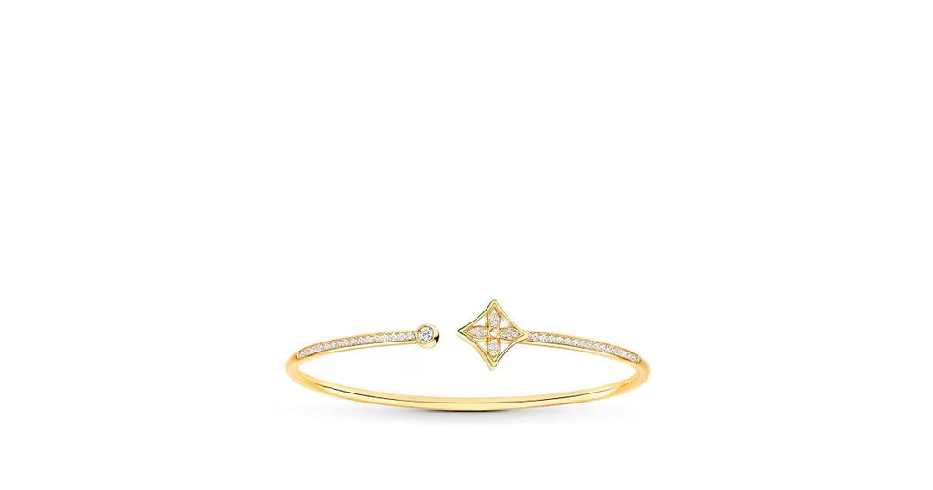 Idylle Blossom Twist Bracelet, Yellow Gold And Diamonds