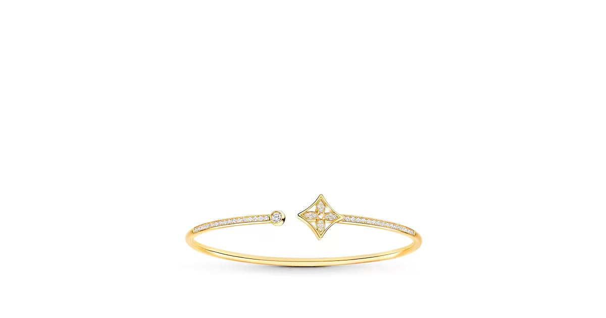 Idylle Blossom Twist Bracelet, Yellow Gold And Diamonds