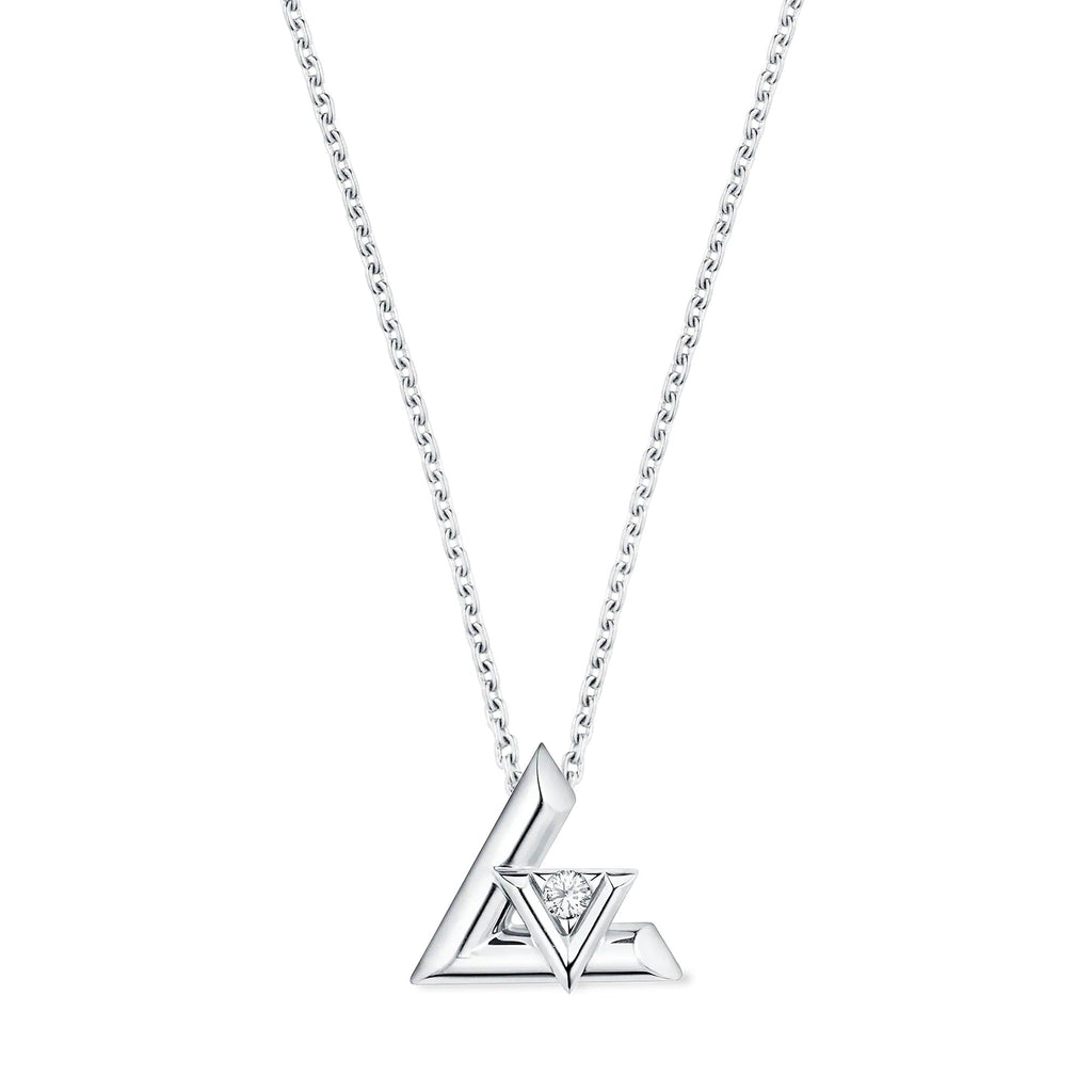 LV Volt One Small Pendant, White Gold And Diamond