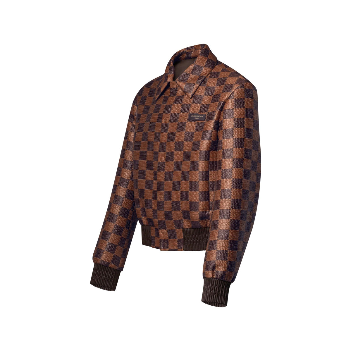 Summery Textured Damier Blouson