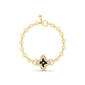 Ever Blossom Bracelet, Yellow Gold, Onyx & Diamonds