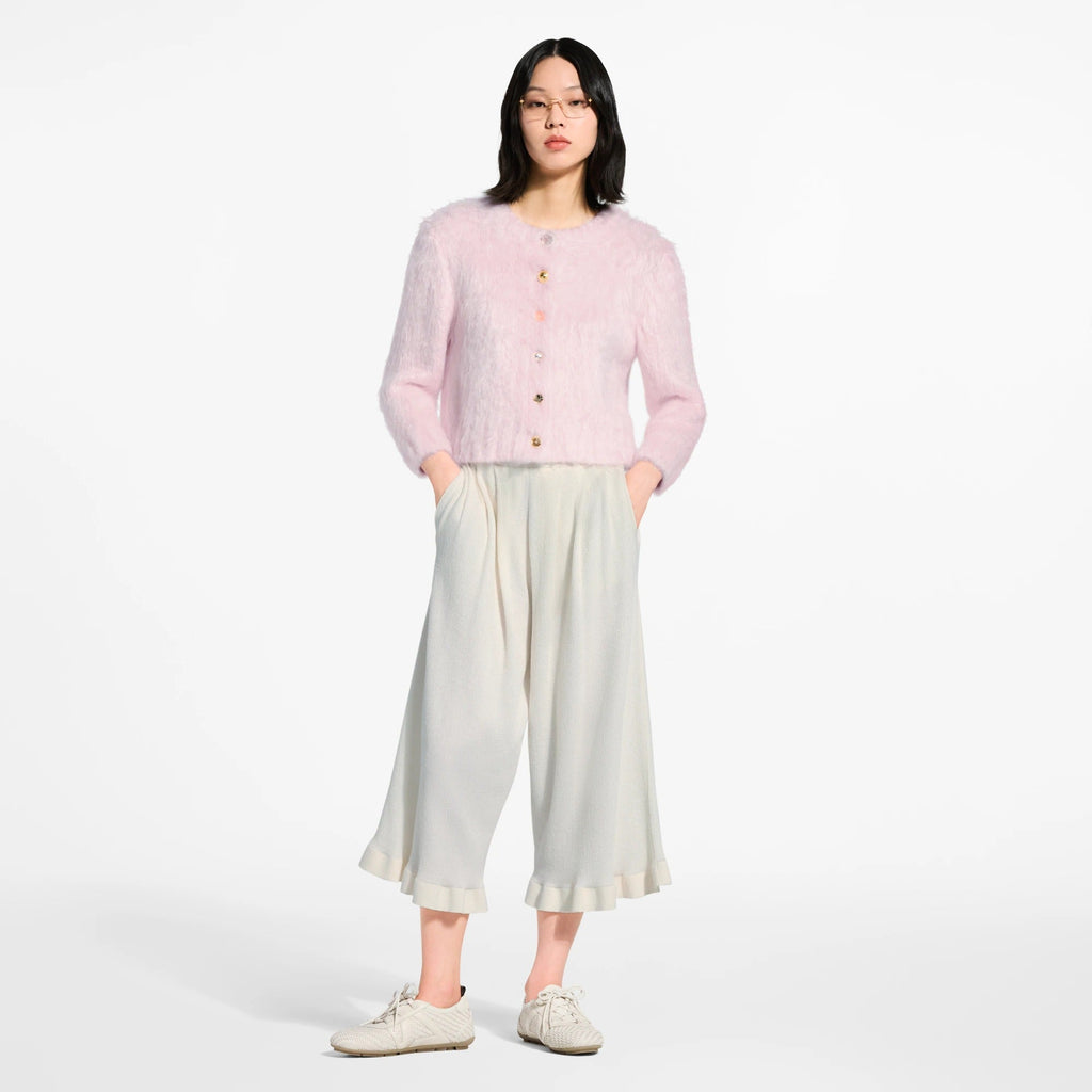 Jewel Button Brushed Cardigan