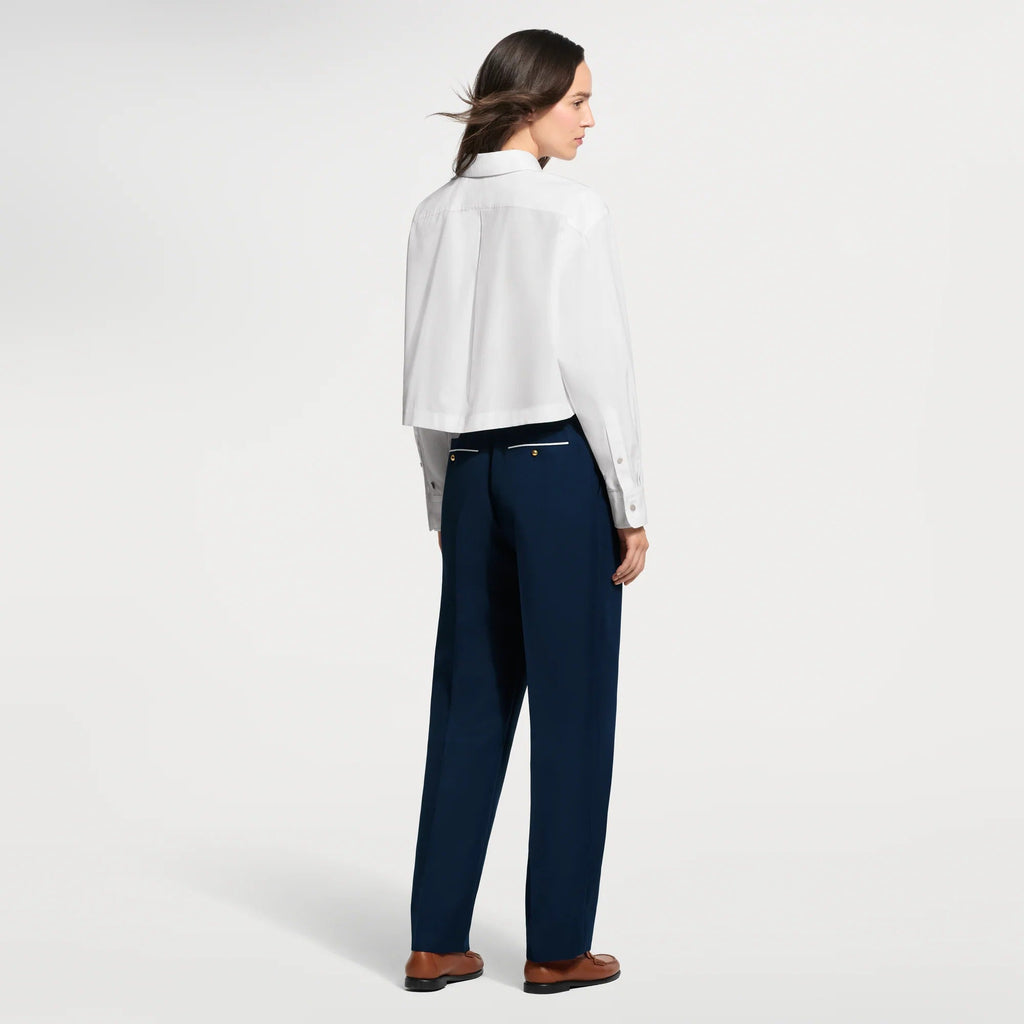 Contrast Accent Tailored Pants