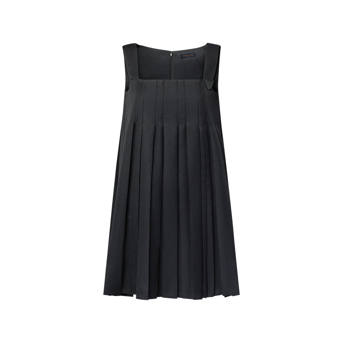 Pleated Square Neck Babydoll Dress