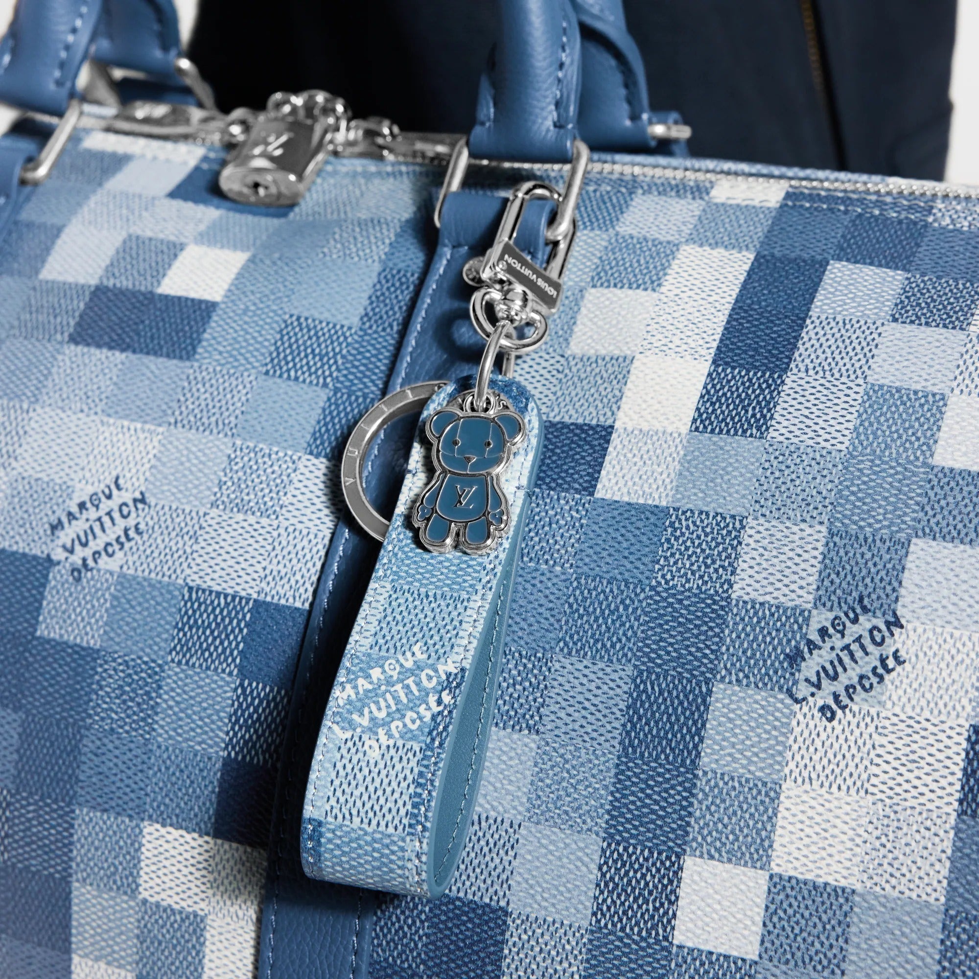 LV Louis Bear Dragonne Key Holder and Bag Charm