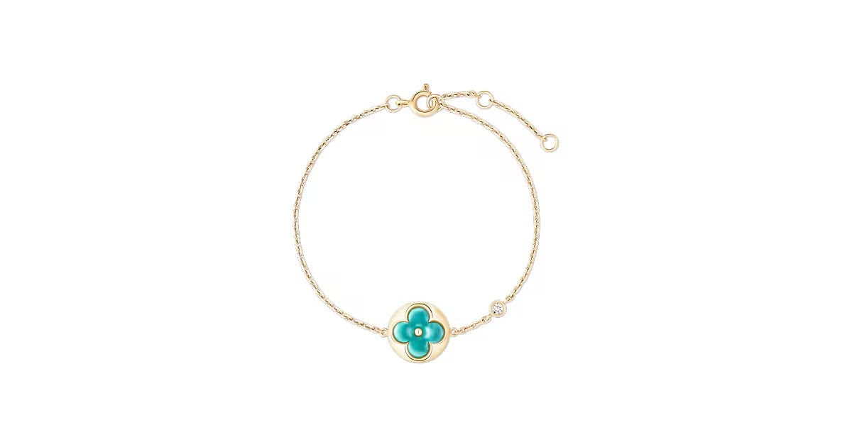 Color Blossom BB Sun Bracelet, Yellow Gold, Amazonite and Diamond