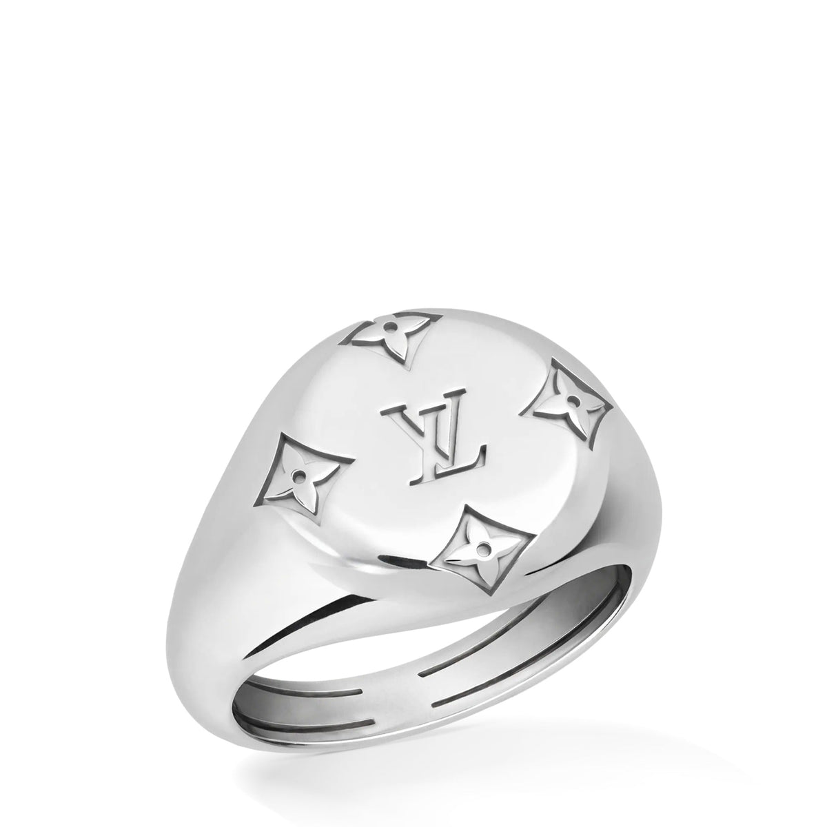Les Gastons Vuitton Signet Ring, White Gold