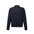 Wool-Silk Blend Long-Sleeved Polo Shirt