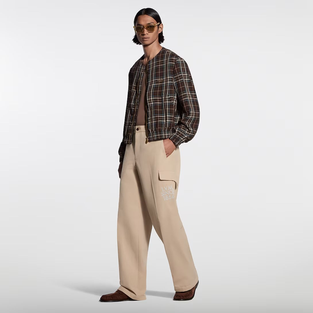 Embroidered Cotton Cargo Pants