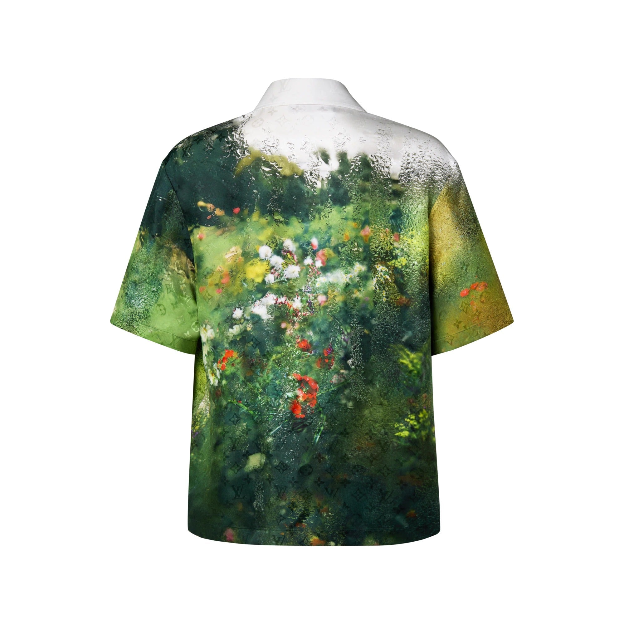 Monogram Silk Short-Sleeved Shirt