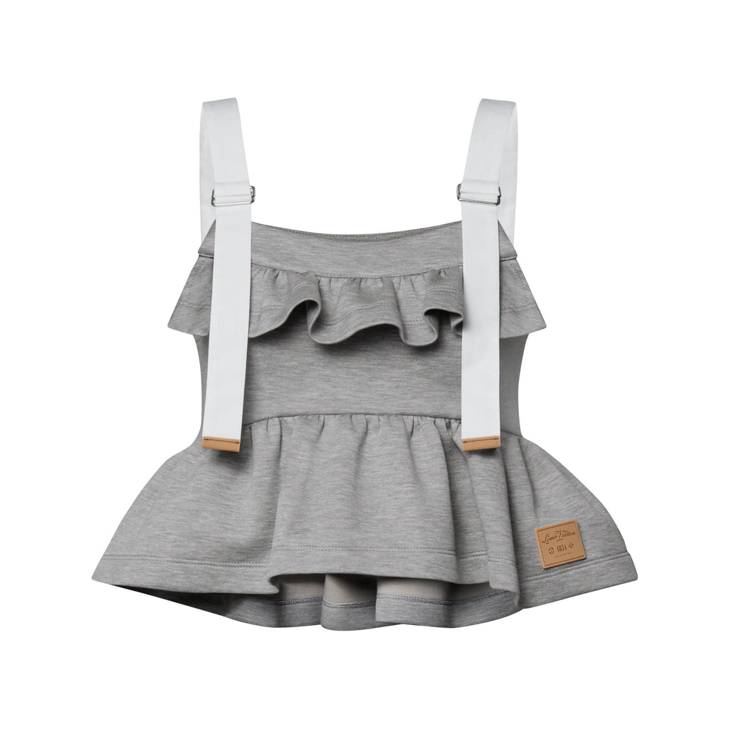 Contrast Strap Peplum Crop Top