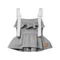 Contrast Strap Peplum Crop Top