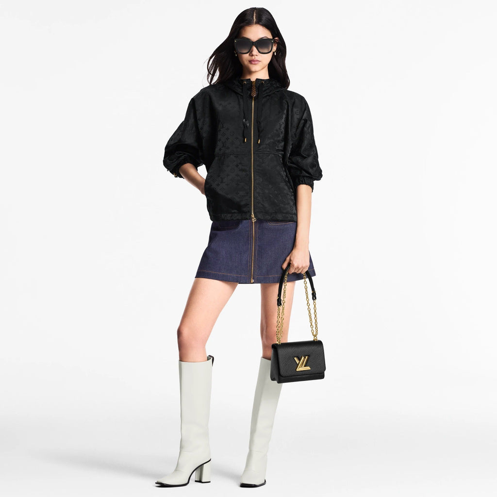 Shiny Monogram Short Parka