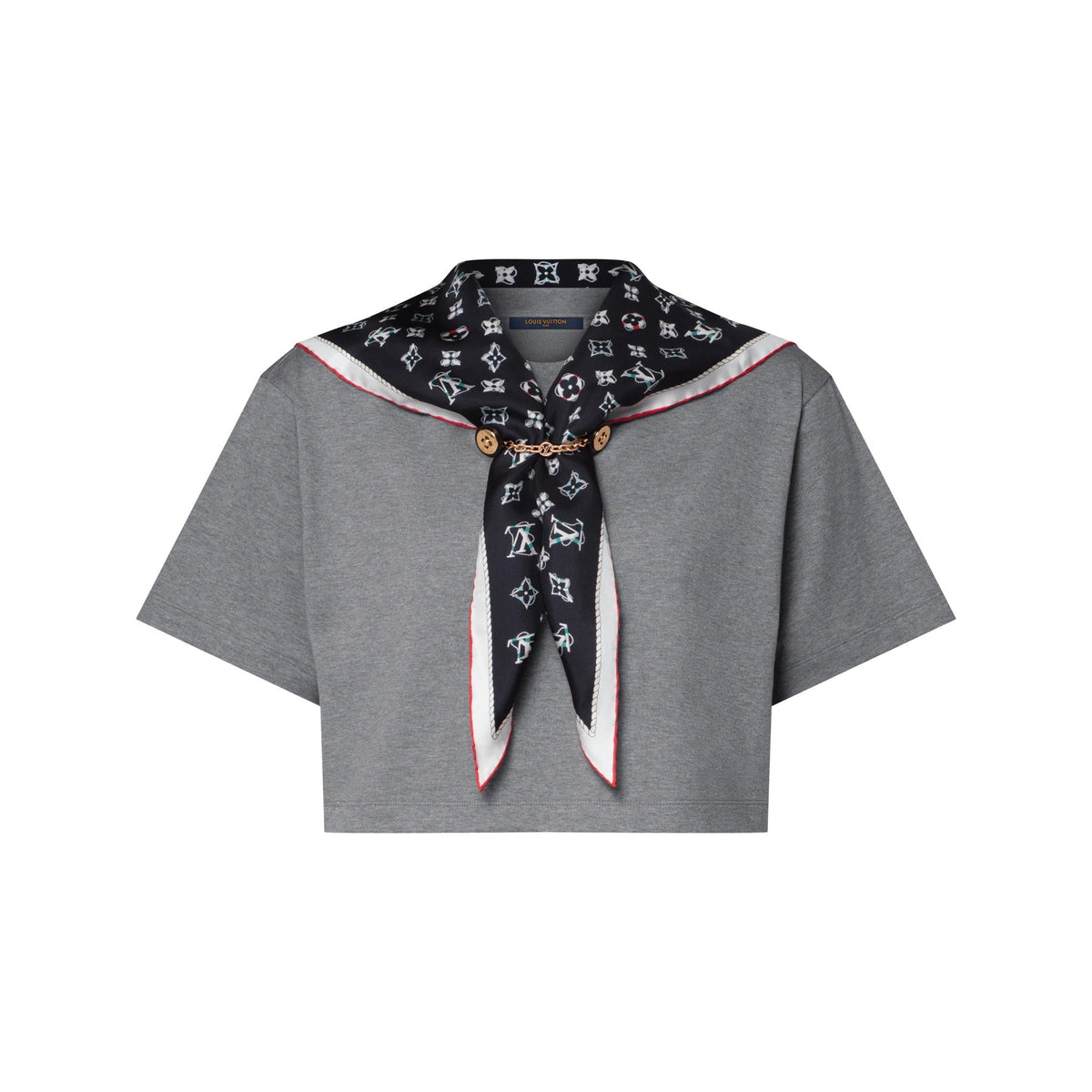 Nautical Scarf Crop Top