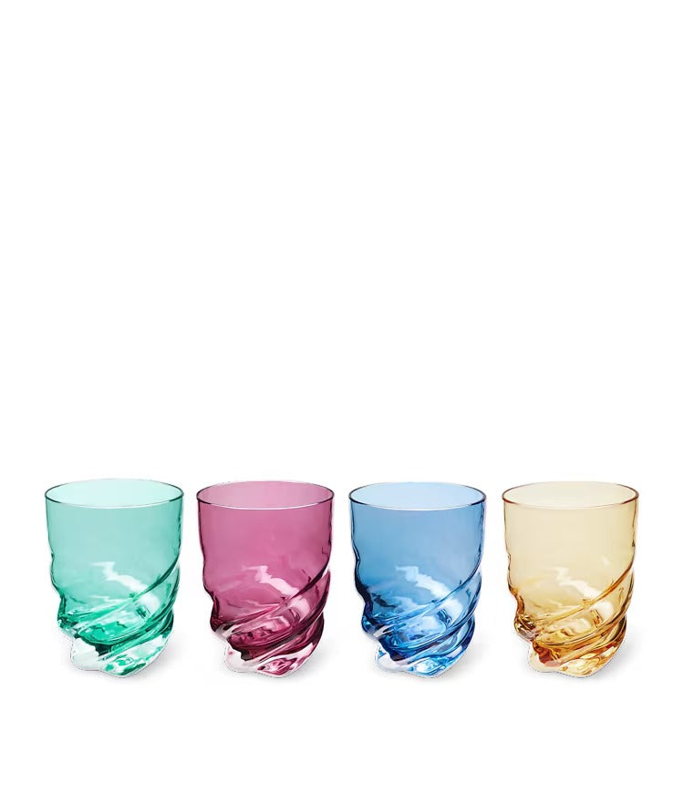 Set Of 4 Twist Glasses