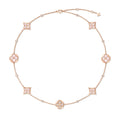 Color Blossom BB Multi-Motif Short Necklace, Pink Gold, Pink Mother-of-Pearl and Diamonds