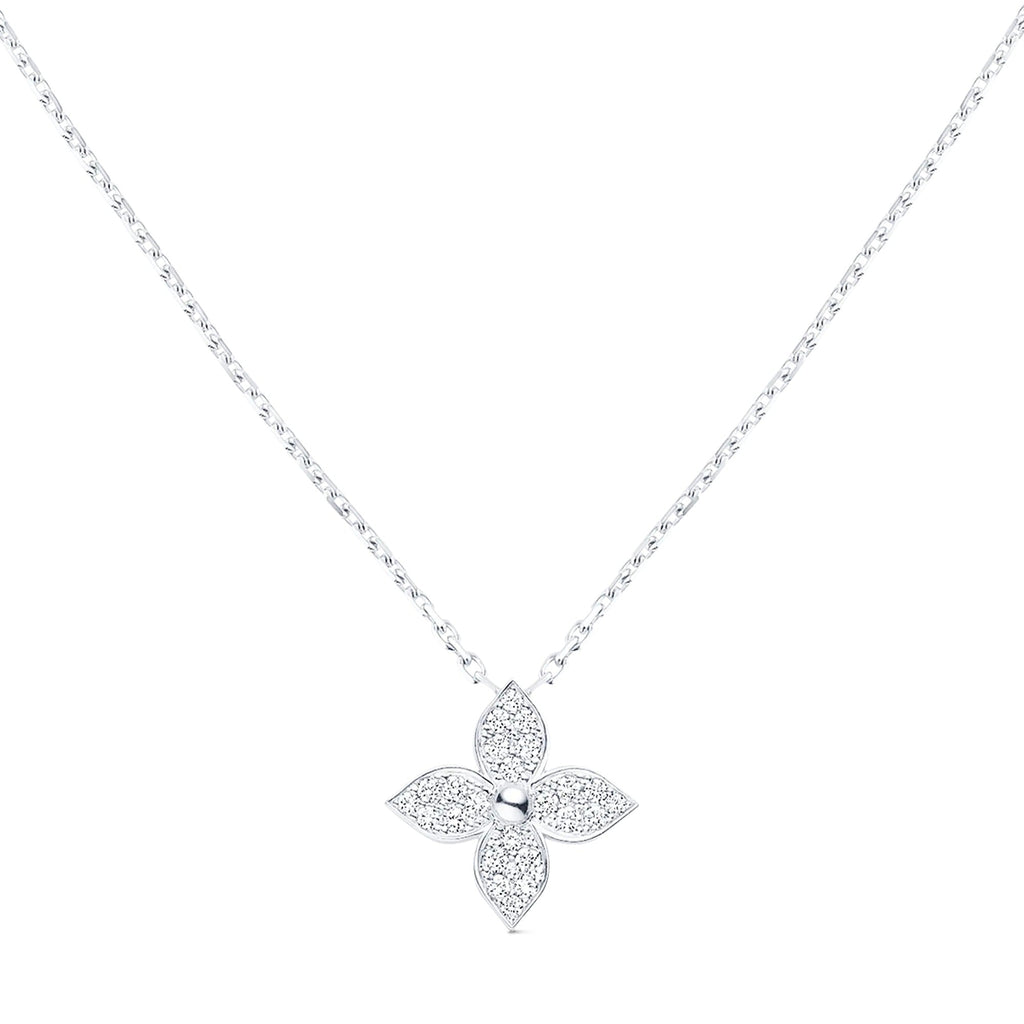 Idylle Blossom Pendant, White Gold And Diamonds