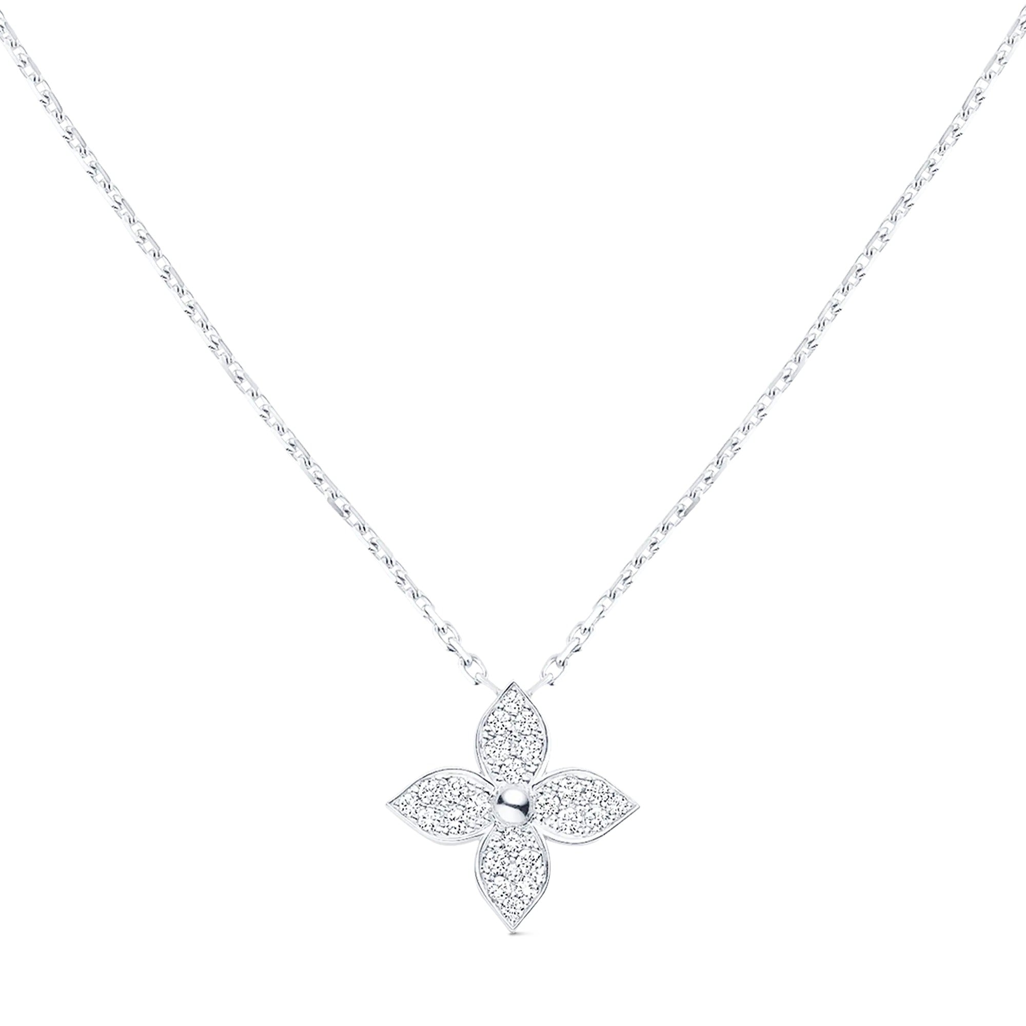 Idylle Blossom Pendant, White Gold And Diamonds