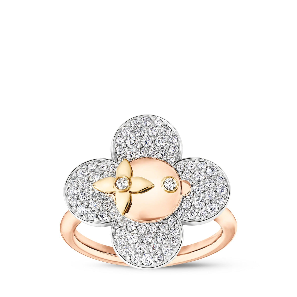 Vivienne Ring, 3 Golds and Diamonds