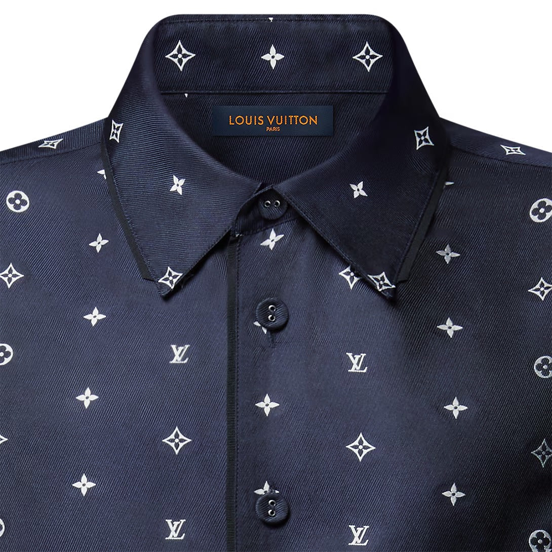 Monogram Silk Pajama Shirt