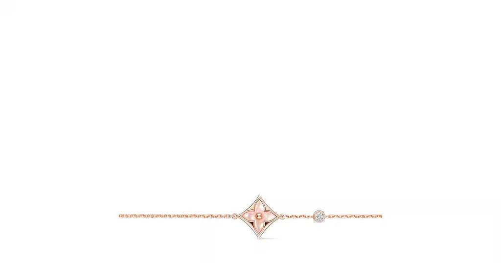 Color Blossom BB Star Bracelet, Pink Gold, Pink Mother-of-Pearl and Diamond