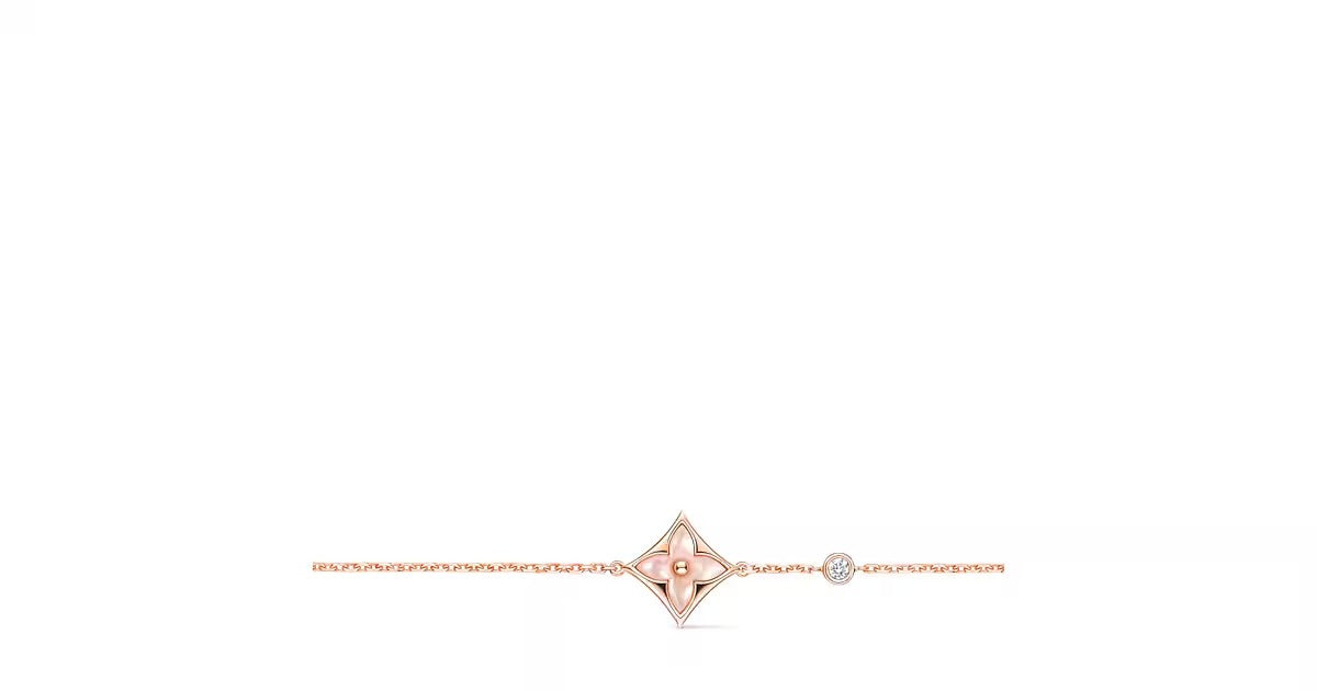 Color Blossom BB Star Bracelet, Pink Gold, Pink Mother-of-Pearl and Diamond