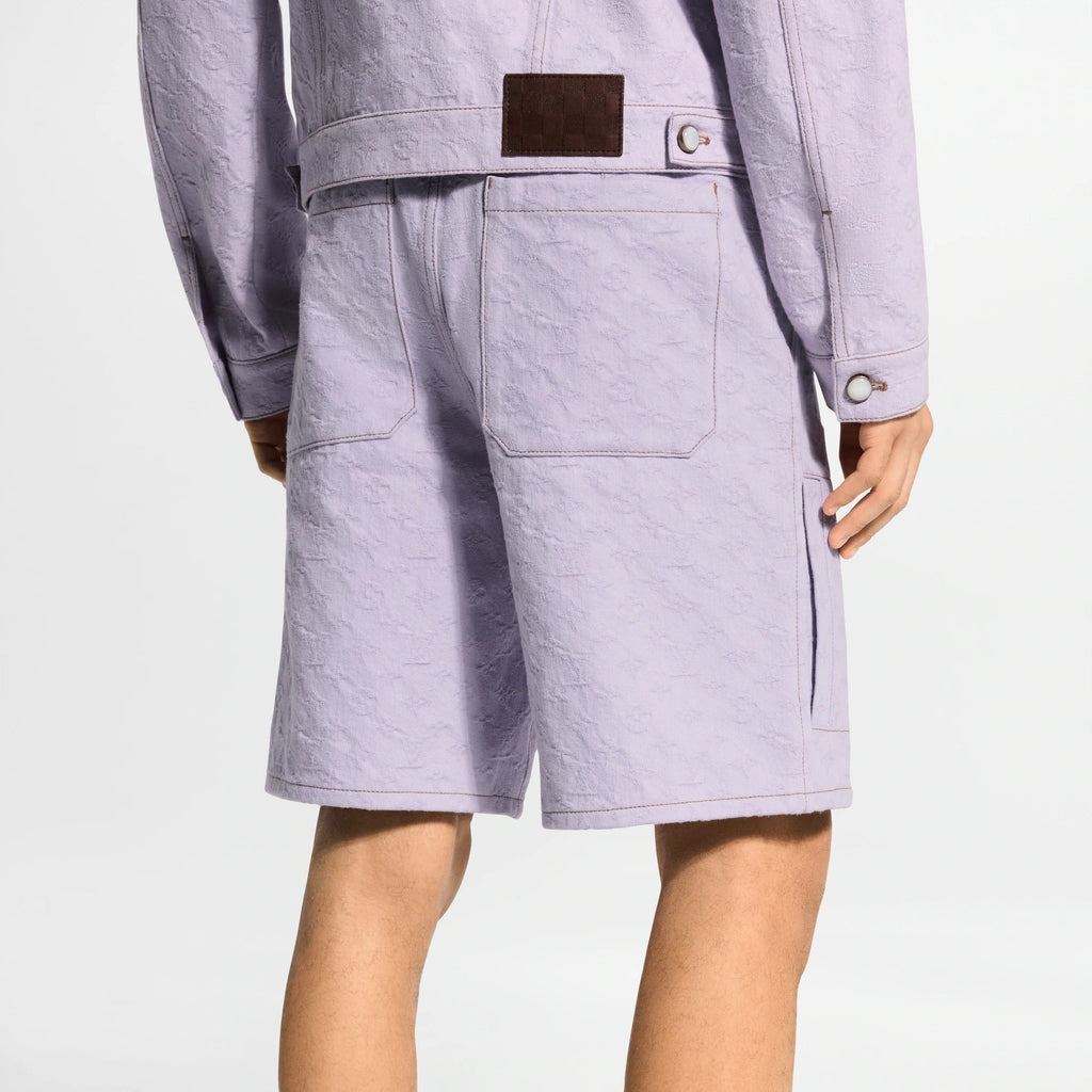 Monogram Jacquard Denim Workwear Shorts