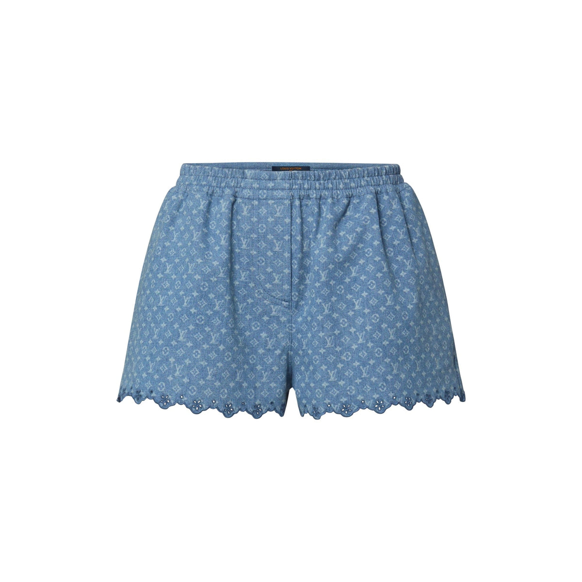 Monogram Denim Mini Shorts
