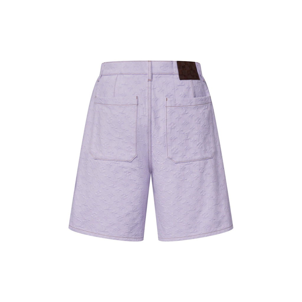 Monogram Jacquard Denim Workwear Shorts