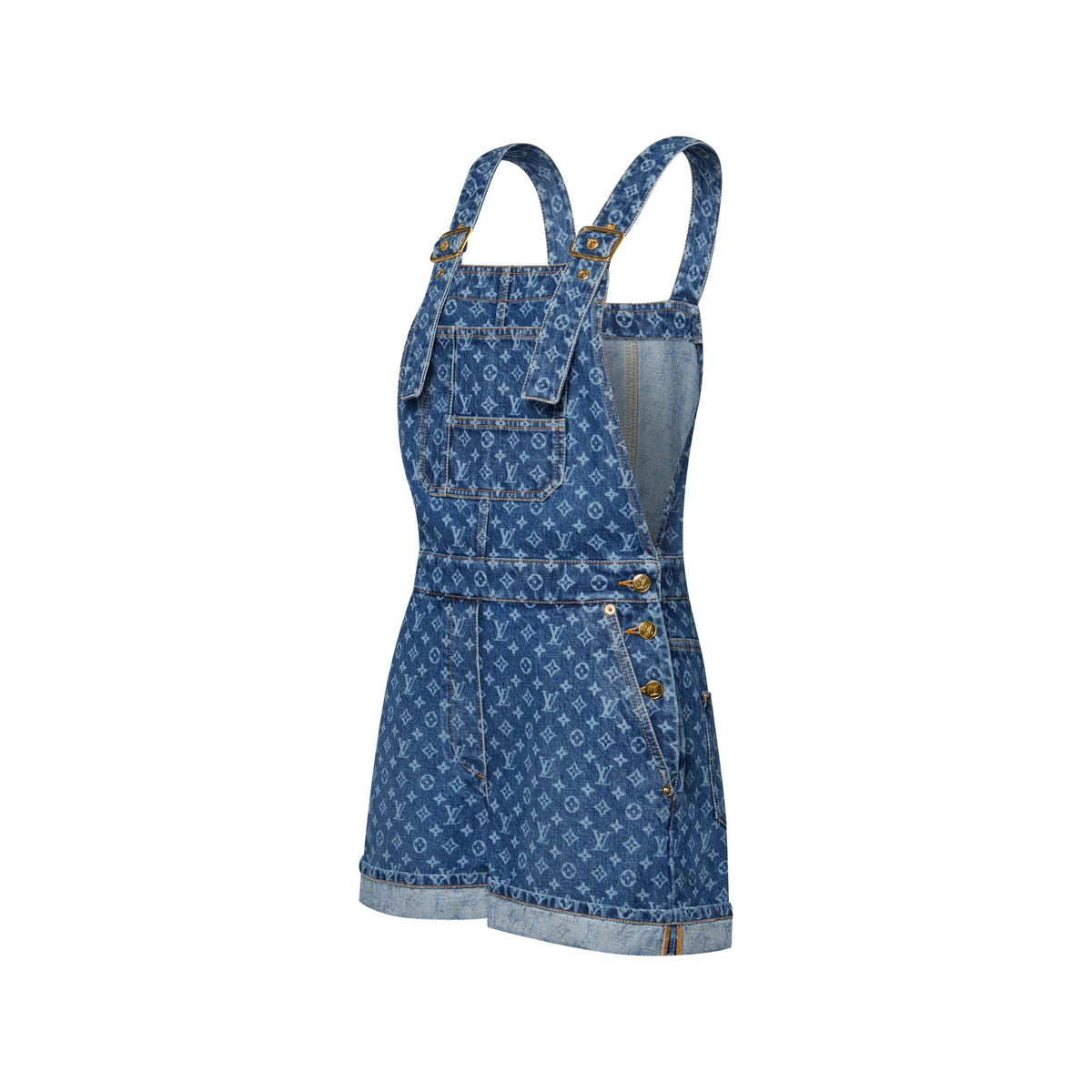 Monogram Denim Overalls