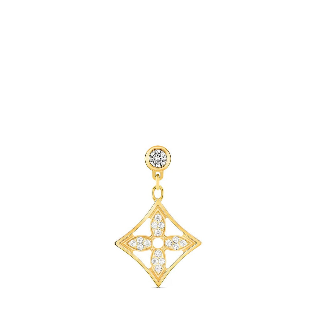 Idylle Blossom Ear Stud, Yellow Gold And Diamonds - Per Unit