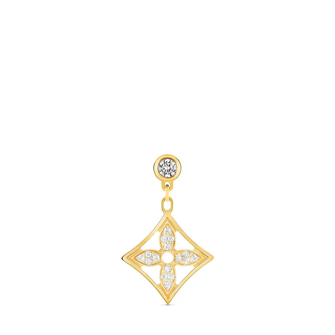 Idylle Blossom Ear Stud, Yellow Gold And Diamonds - Per Unit