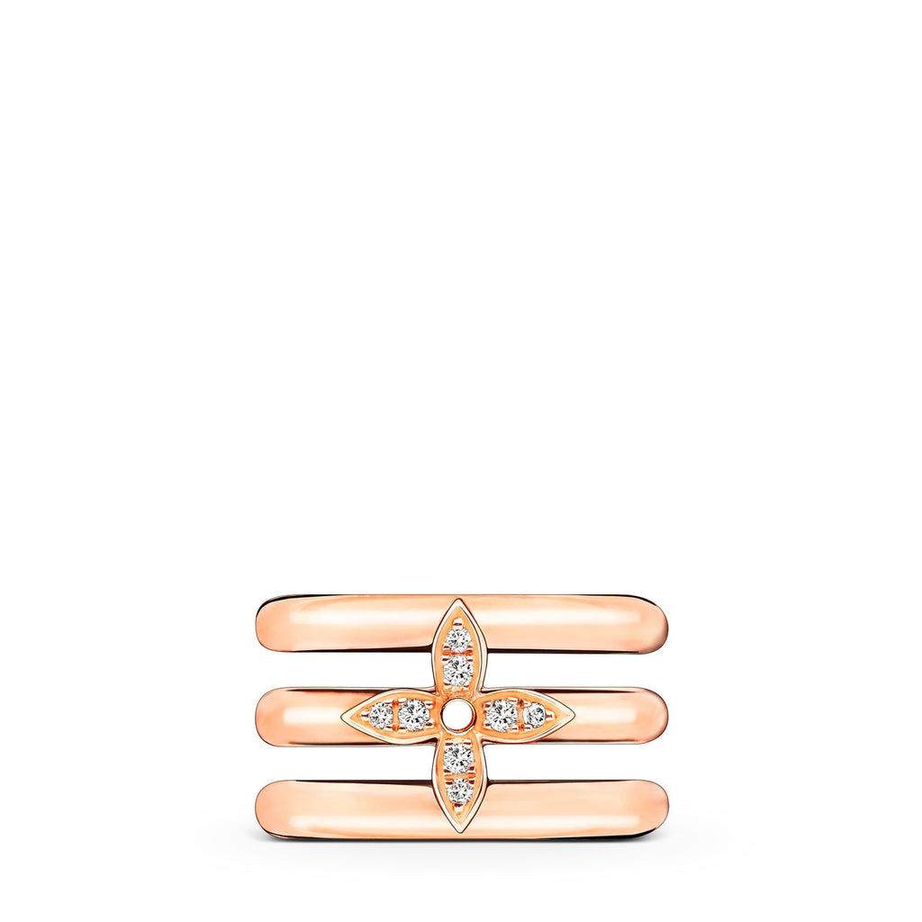 Idylle Blossom Ear Cuff, Pink Gold And Diamonds - Per Unit